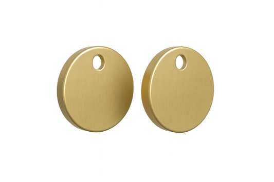 WhisperFlush Thick Toilet Seat Hinge Cap Covers- Brushed Brass