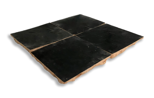 Medina Black Moroccan Zellige Square Tile