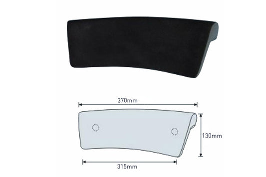 Sia Curved Headrest Black