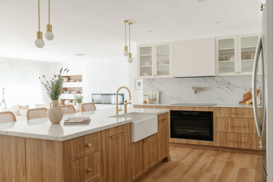 Naples Pull Out Sink Mixer - Brushed Brass