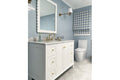 Coventry 120 x 55 Single Bowl Satin White Vanity with Real Marble Top & Ceramic Undercounter Basin