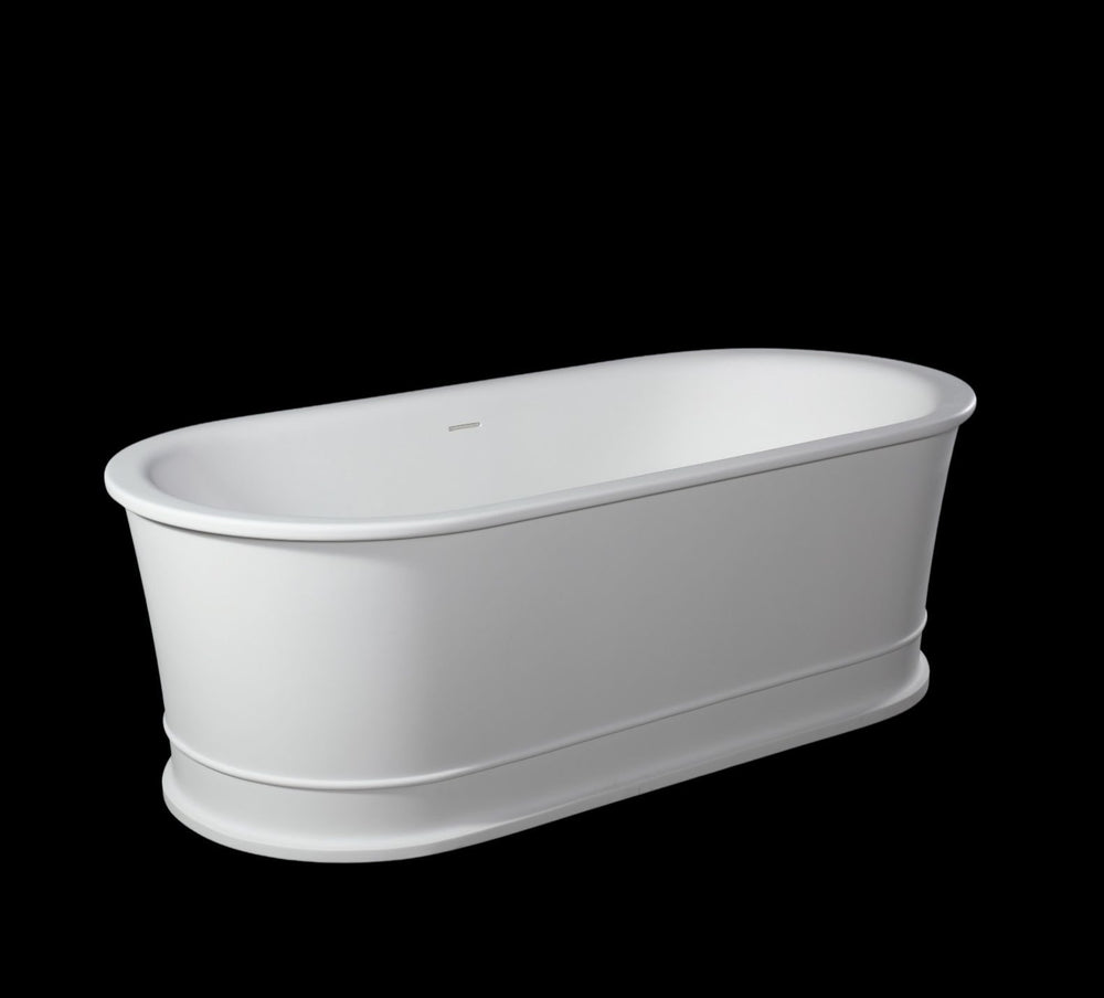 Elif VX42-1800 Freestanding Oval Stone Bath with Overflow