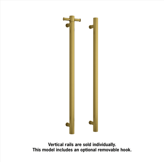 VSH900HBG Brushed Gold 240Volt Vertical Single Heated Rail