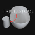 Kaskade Solid Surface Table/Stool