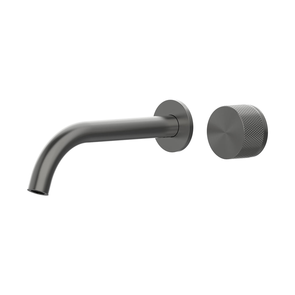 Leggero Wall Basin/Bath Progressive Mixer Set 220 Curved Spout Trim Kit - Gun Metal [PVD]