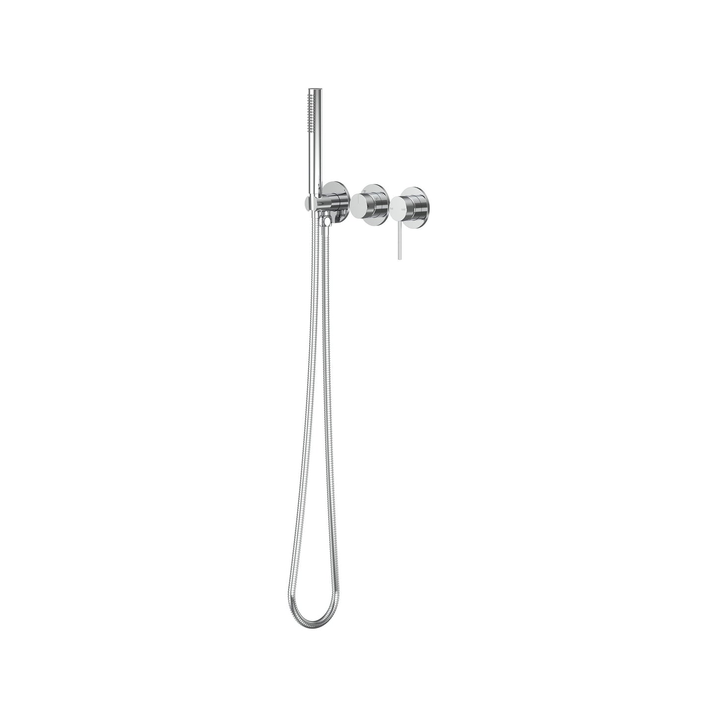 Argia Wall Mixer with Diverter & Hand Shower Trim Kit - Chrome