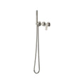 Sereia Wall Mixer with Diverter & Hand Shower Trim Kit - Brushed Nickel [PVD]