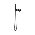 Lekki Wall Mixer with Diverter & Hand Shower Trim Kit - Matte Black [Electroplated]