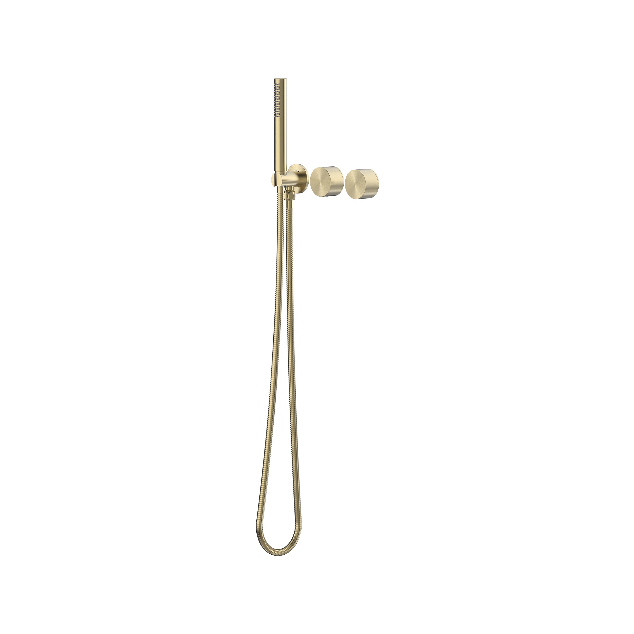 Cahya Wall Progressive Mixer with Diverter & Hand Shower Trim Kit - Brushed Gold [PVD]
