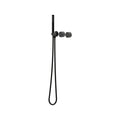Cahya Wall Progressive Mixer with Diverter & Hand Shower Trim Kit - Matte Black [Electroplated]