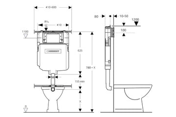 Package - Fino WhisperFlush Matte White Floor Mounted Pan & Thick Seat + Geberit In-wall Cistern + Flush Plate — Matte White
