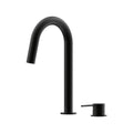 Argia Hob Sink Mixer Set 200 Curved Spout Lead Free - Matte Black [Electroplated]