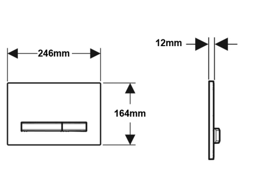 Geberit Brushed Brass Rectangle Sigma 50 Fingerprint Resistant Flush Plate