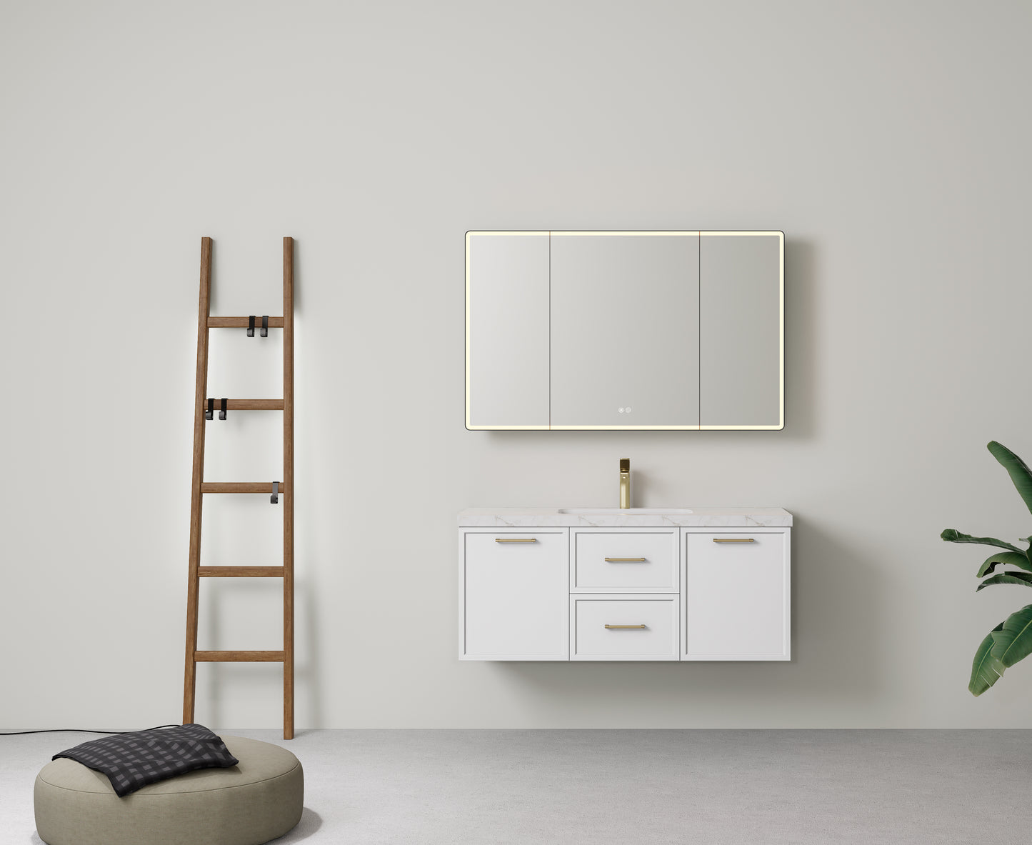 Kingsley Federation Wall Hung PVC Cabinet Matte White