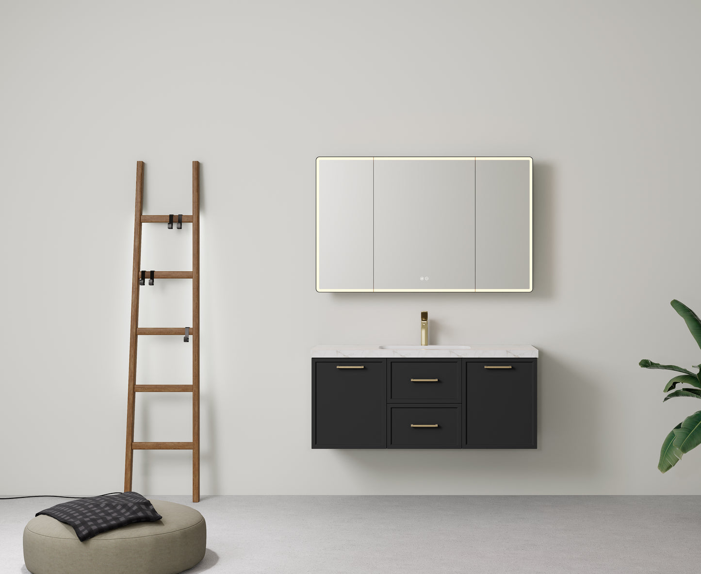 Kingsley Federation Wall Hung PVC Cabinet Matte Black