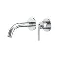 Meira Wall Basin/Bath Mixer Set 180 Curved Spout Lead Free - Chrome