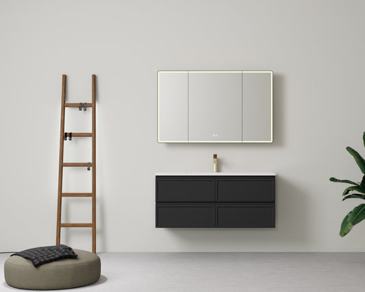 New Hamilton Federation Slim Wall Hung Cabinet Matte Black