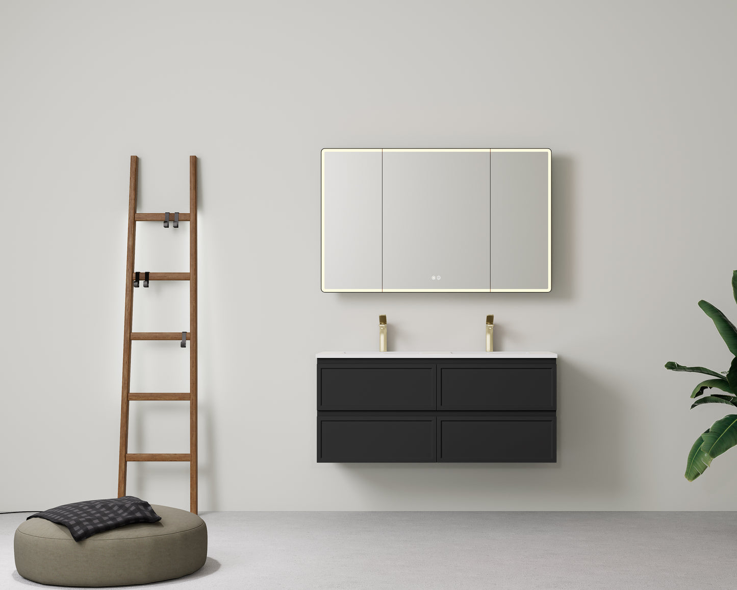 New Hamilton Federation Slim Wall Hung Cabinet Matte Black