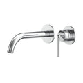 Meira Wall Basin/Bath Mixer Set 220 Curved Spout Lead Free - Chrome