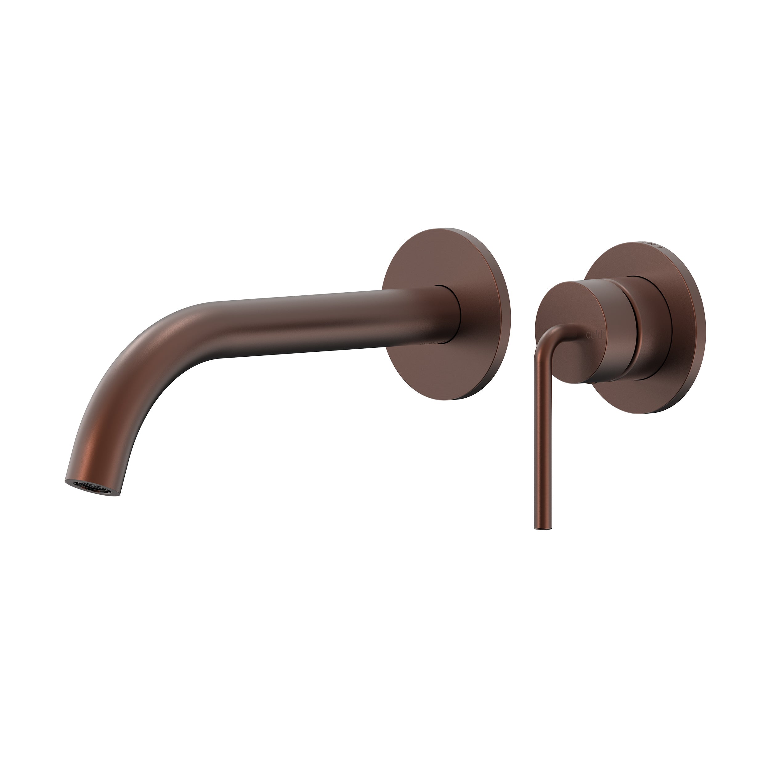 Meira Wall Basin/Bath Mixer Set 220 Curved Spout Lead Free - Chocolate Bronze