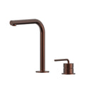 Meira Hob Basin Mixer Set 175 Right Angle Spout Brushed Gold Lead Free - Chocolate Bronze