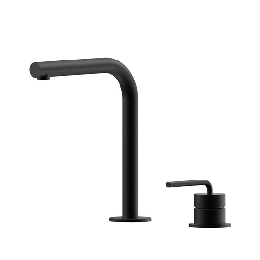 Meira Hob Basin Mixer Set 175 Right Angle Spout Brushed Gold Lead Free - Matte Black [Electroplated]