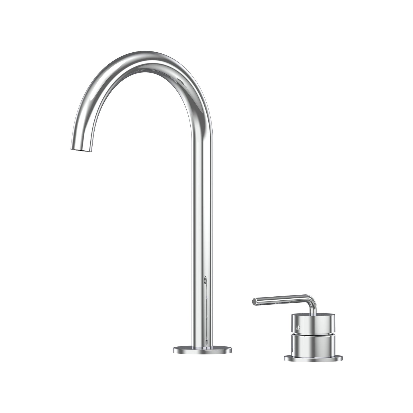 Meira Hob Basin Mixer Set 175 Curved Spout Brushed Gold Lead Free - Chrome