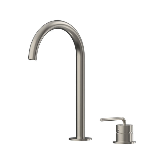 Meira Hob Basin Mixer Set 175 Curved Spout Brushed Gold Lead Free - Chrome