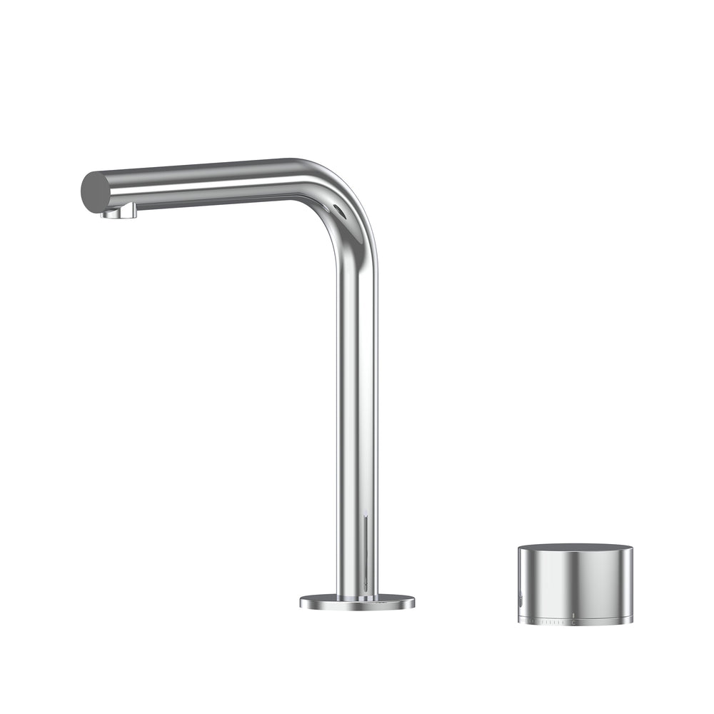 Cahya Hob Progressive Basin Mixer Set 175 Right Angle Spout Brushed Gold Lead Free - Chrome