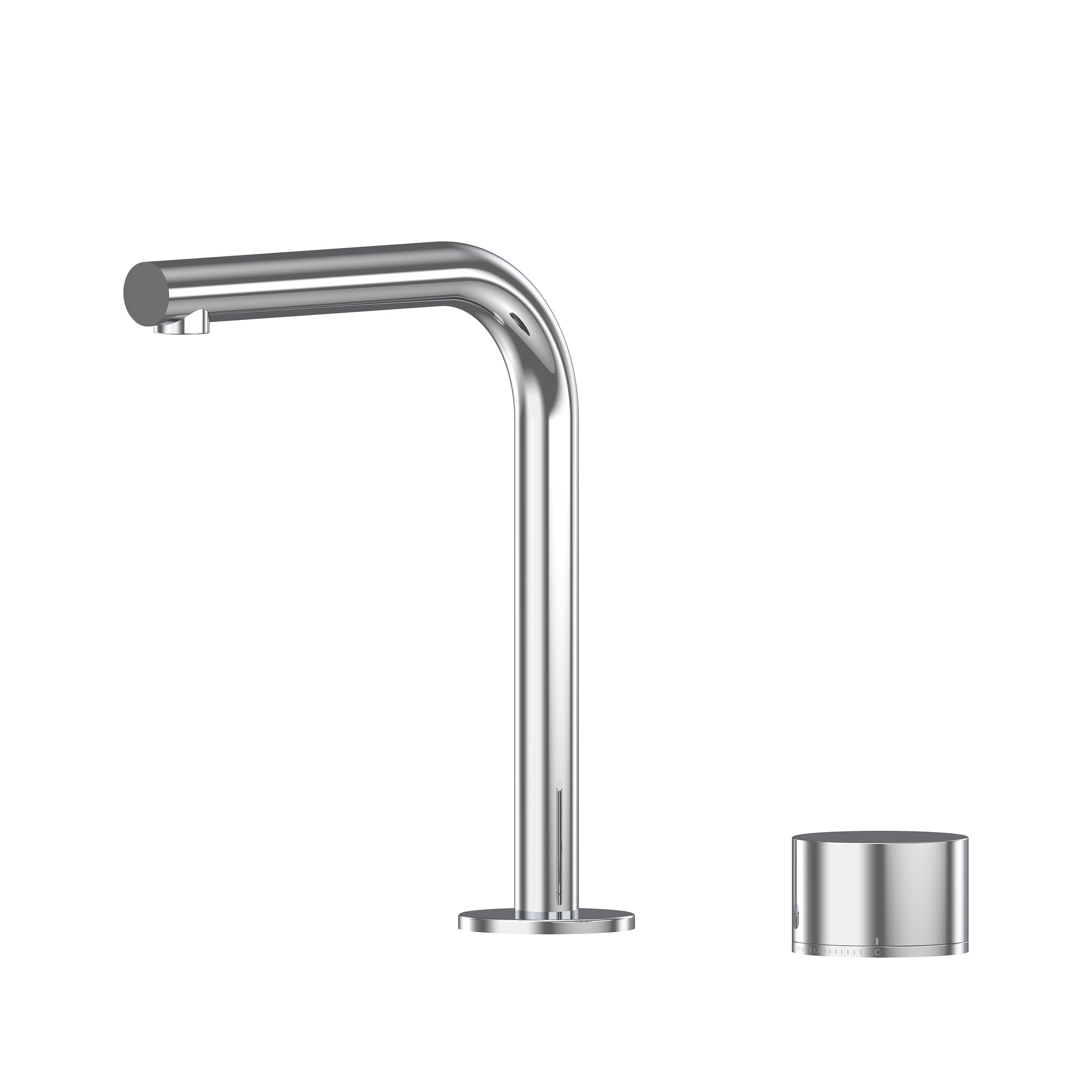 Cahya Hob Progressive Basin Mixer Set 175 Right Angle Spout Brushed Gold Lead Free - Chrome