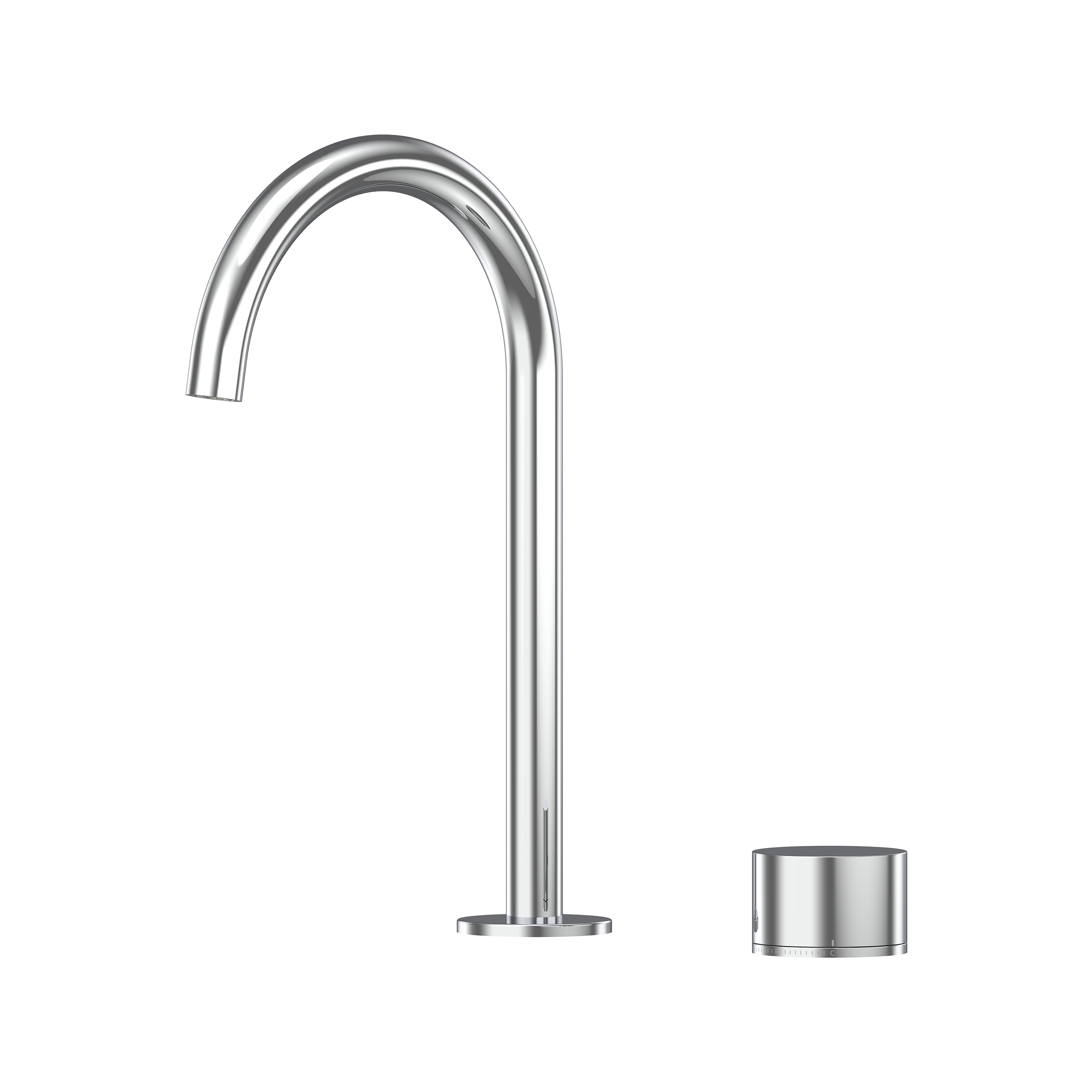 Cahya Hob Progressive Basin Mixer Set 175 Curved Spout Lead Free - Chrome