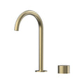 Cahya Hob Progressive Basin Mixer Set 175 Curved Spout Lead Free - Brushed Gold [PVD]