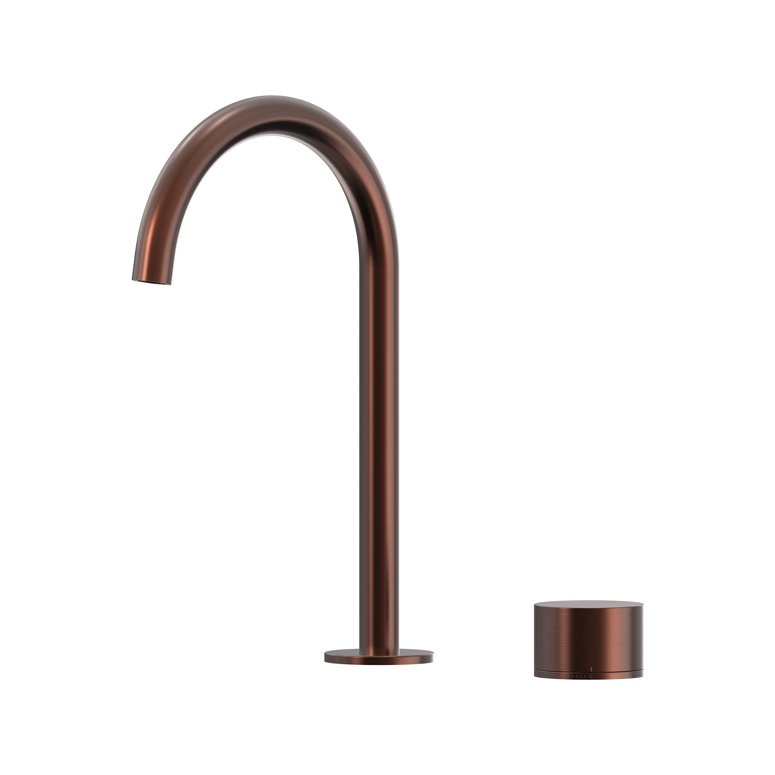 Cahya Hob Progressive Basin Mixer Set 175 Curved Spout Lead Free - Chocolate Bronze