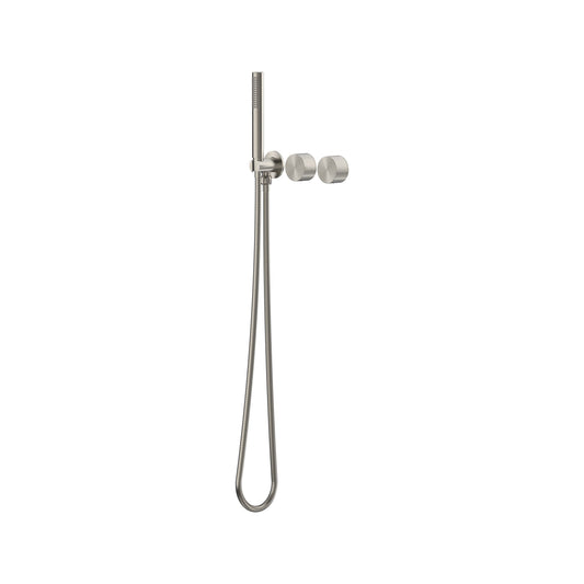 Cahya Wall Progressive Mixer with Diverter & Hand Shower Lead Free - Gun Metal [PVD]