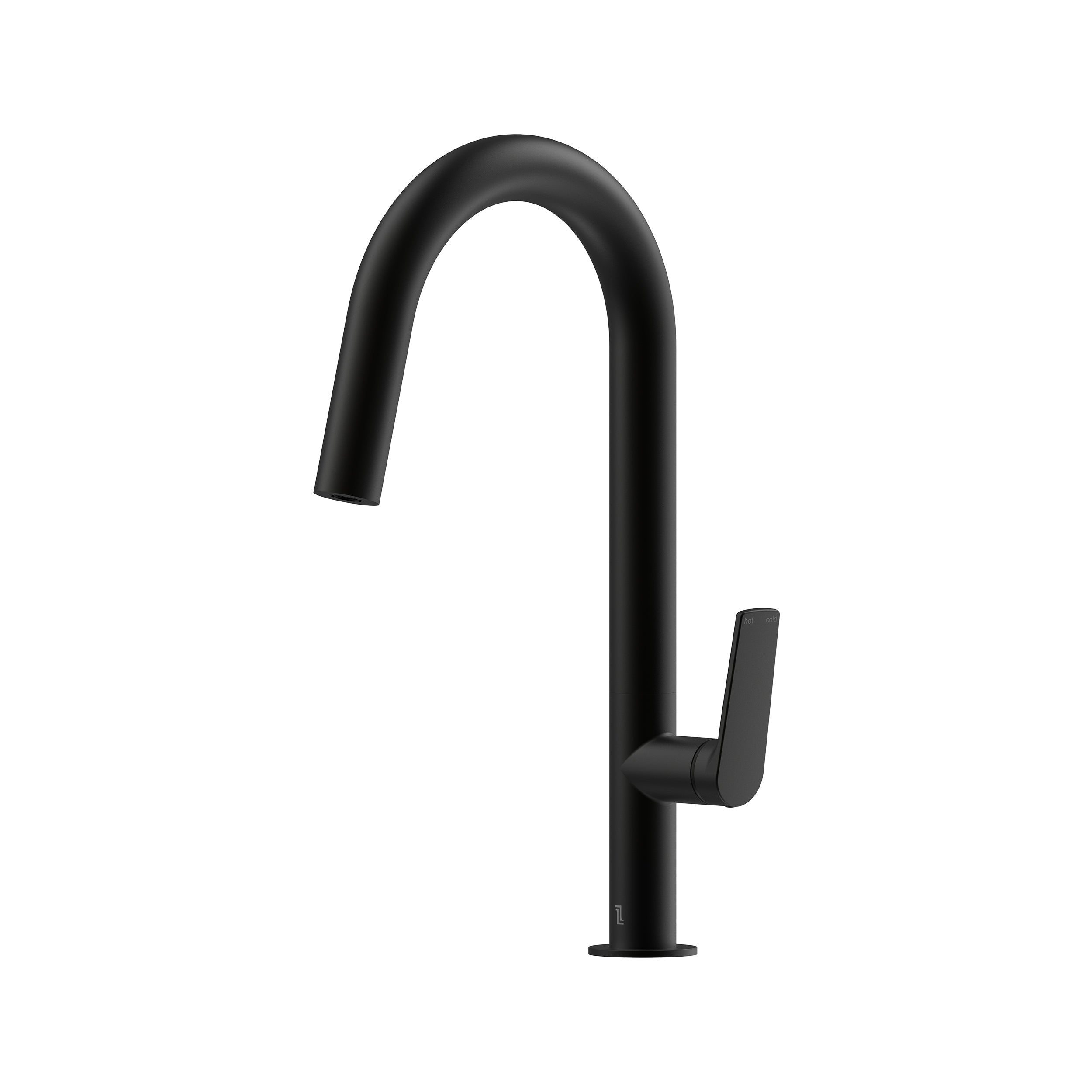 Sereia Sink Mixer 200 Curved Spout Lead Free - Matte Black [Electroplated]
