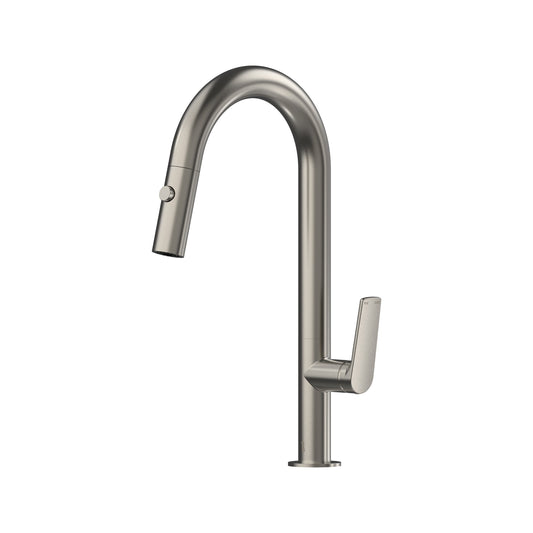 Sereia Pull Out Spray Sink Mixer 200 Curved Spout Lead Free - Gun Metal [PVD]