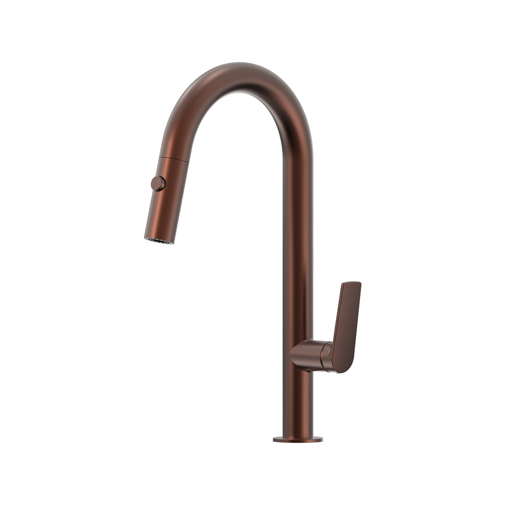 Sereia Pull Out Spray Sink Mixer 200 Curved Spout Lead Free - Chocolate Bronze