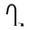 Sereia Hob Sink Mixer Set 200 Curved Spout Lead Free - Matte Black [Electroplated]