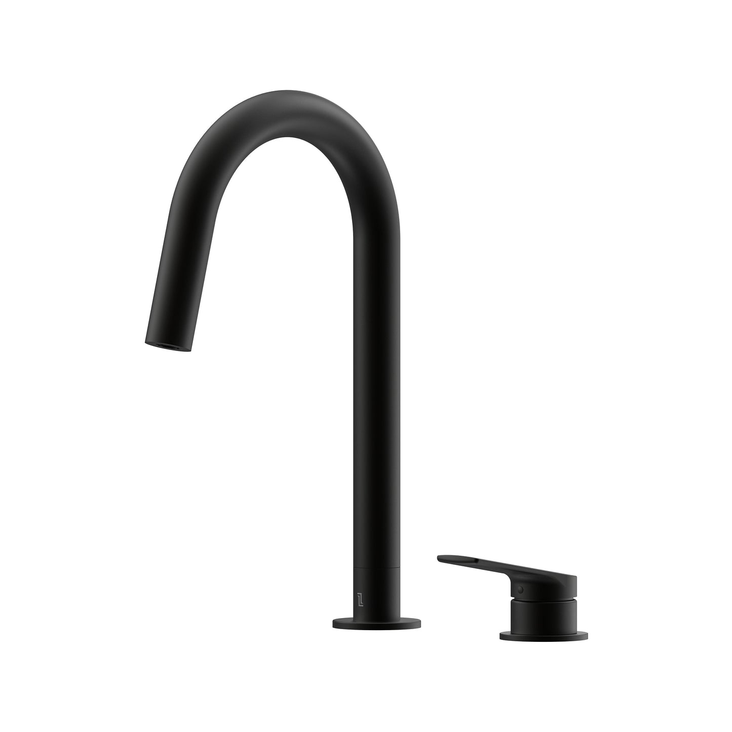 Sereia Hob Sink Mixer Set 200 Curved Spout Lead Free - Matte Black [Electroplated]