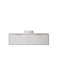 Kliff Modern Wall Hung PVC Cabinet Matte White