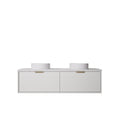 Kliff Modern Wall Hung PVC Cabinet Matte White