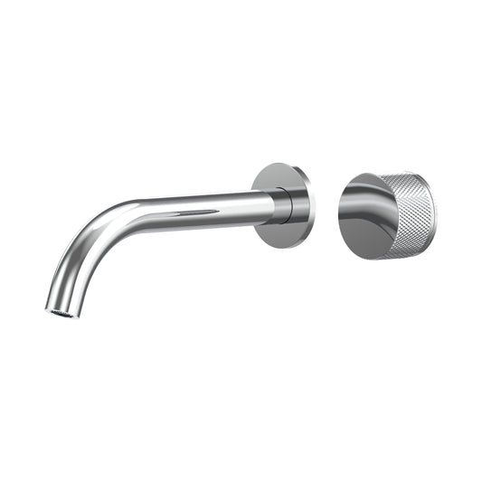 Leggero Wall Basin/Bath Progressive Mixer Set 220 Curved Spout Lead Free - Chrome
