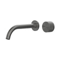 Leggero Wall Basin/Bath Progressive Mixer Set 220 Curved Spout Lead Free - Matte Black [Electroplated]