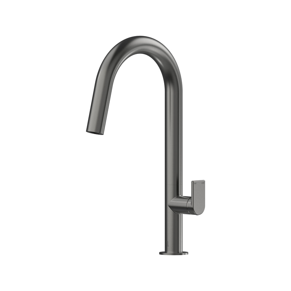Lekki Sink Mixer 200 Curved Spout Lead Free - Gun Metal [PVD]