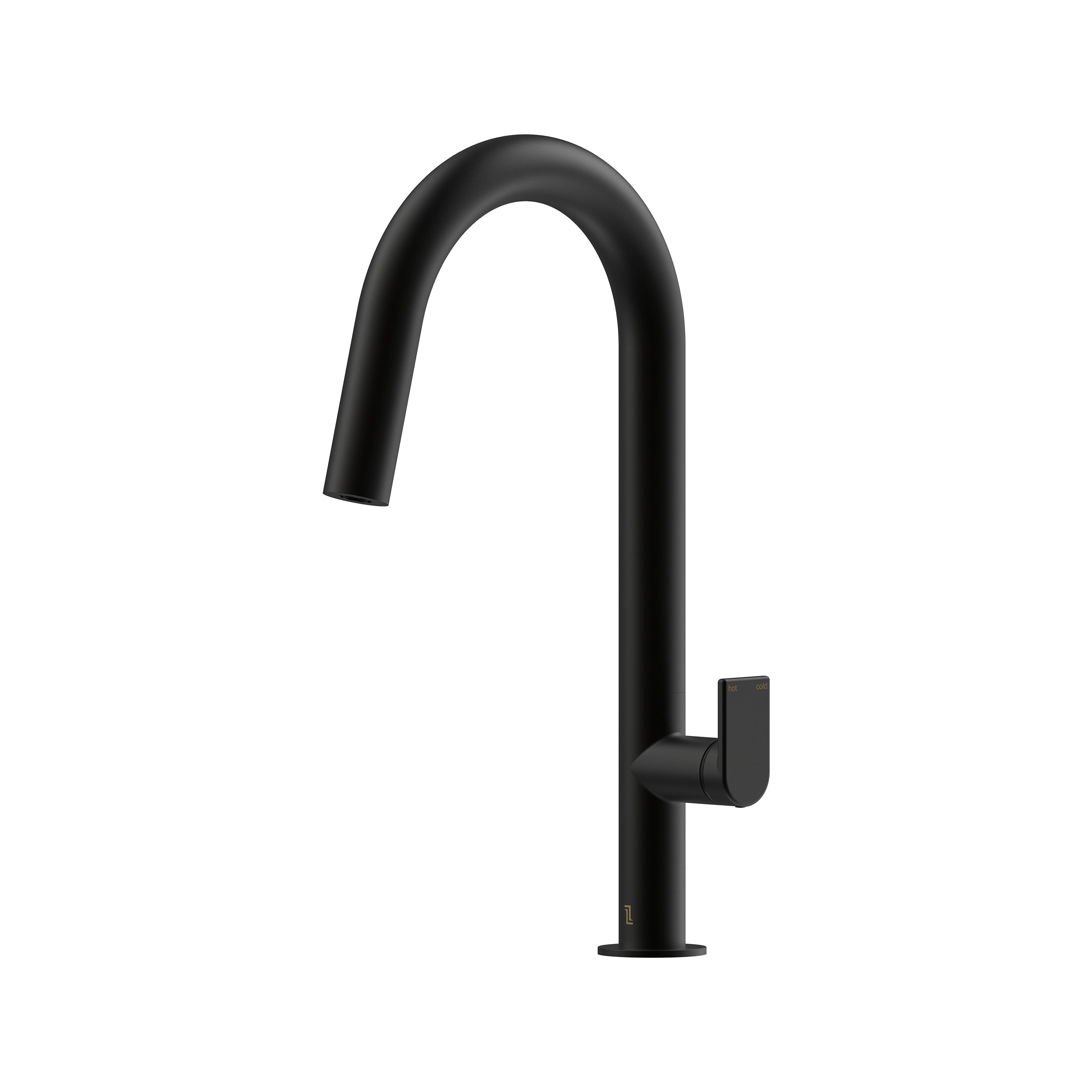 Lekki Sink Mixer 200 Curved Spout Lead Free - Matte Black [Electroplated]