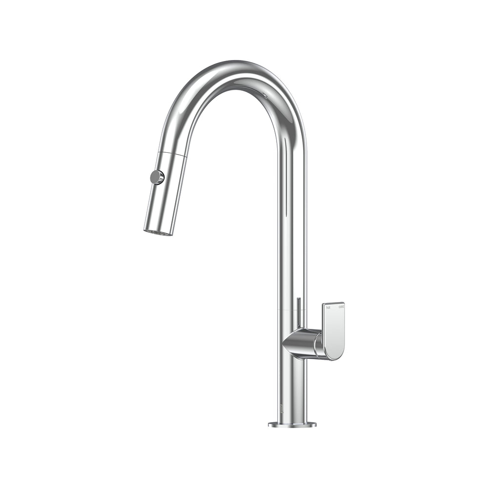 Lekki Pull Out Spray Sink Mixer 200 Curved Spout Lead Free - Chrome