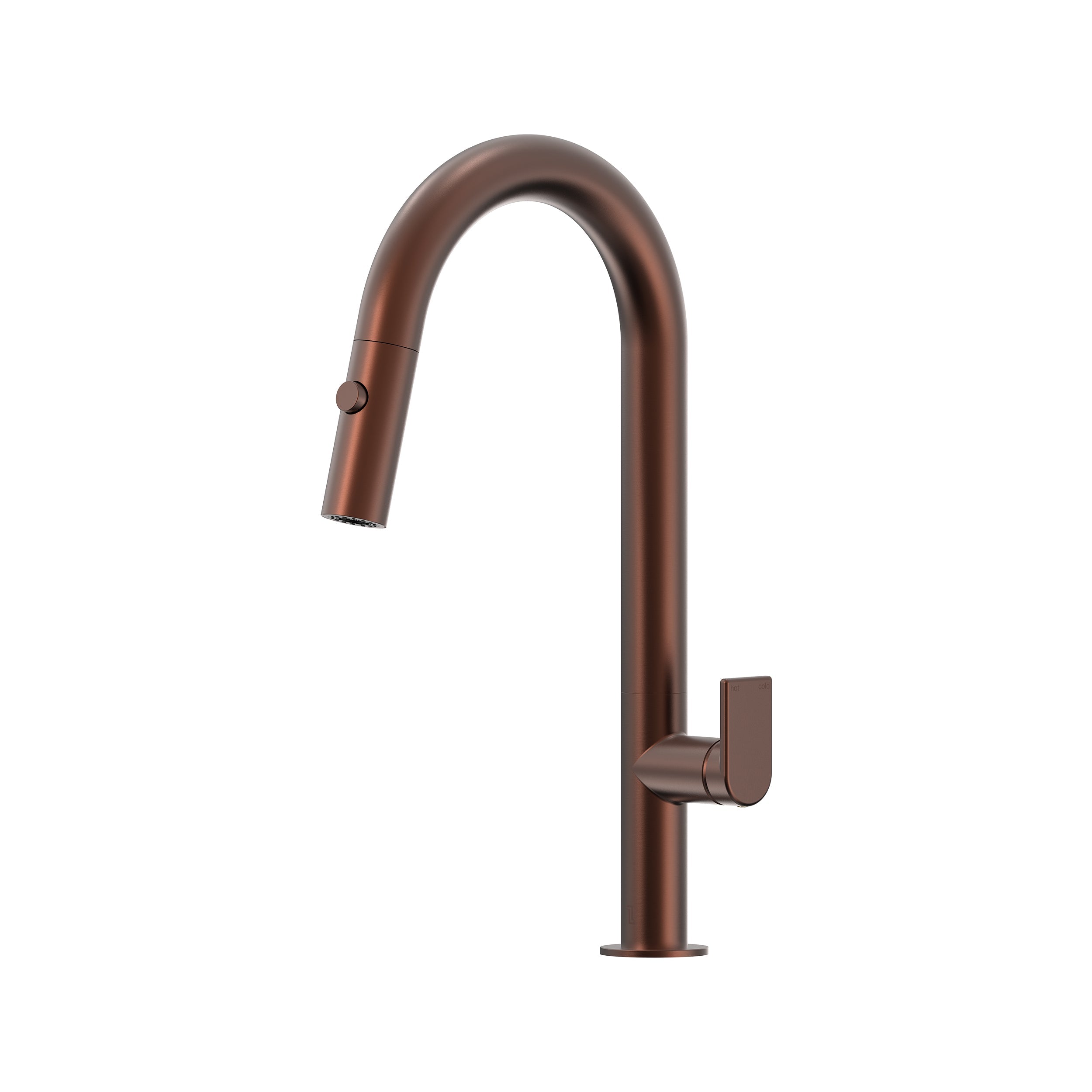 Lekki Pull Out Spray Sink Mixer 200 Curved Spout Lead Free - Chocolate Bronze