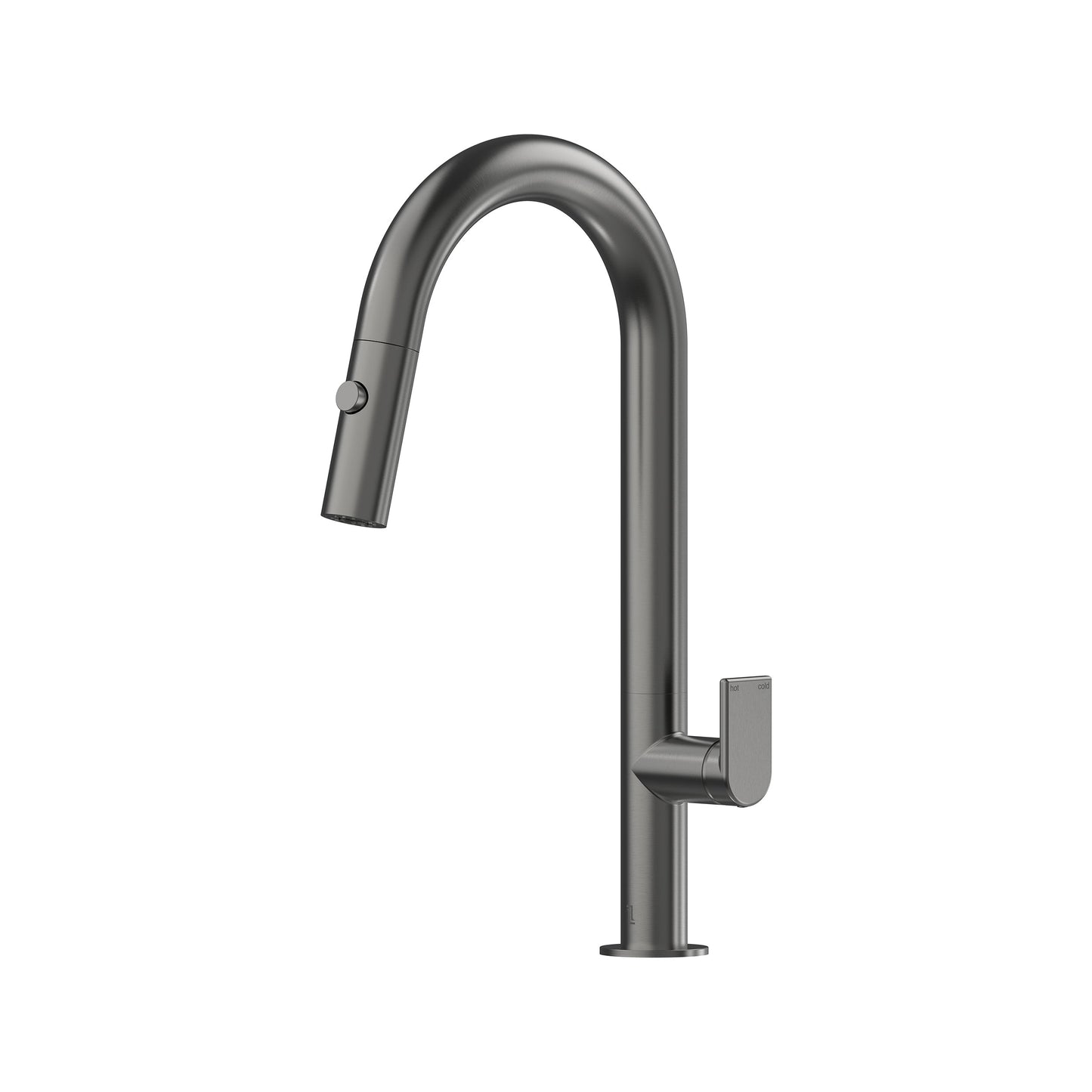 Lekki Pull Out Spray Sink Mixer 200 Curved Spout Lead Free - Matte Black [Electroplated]