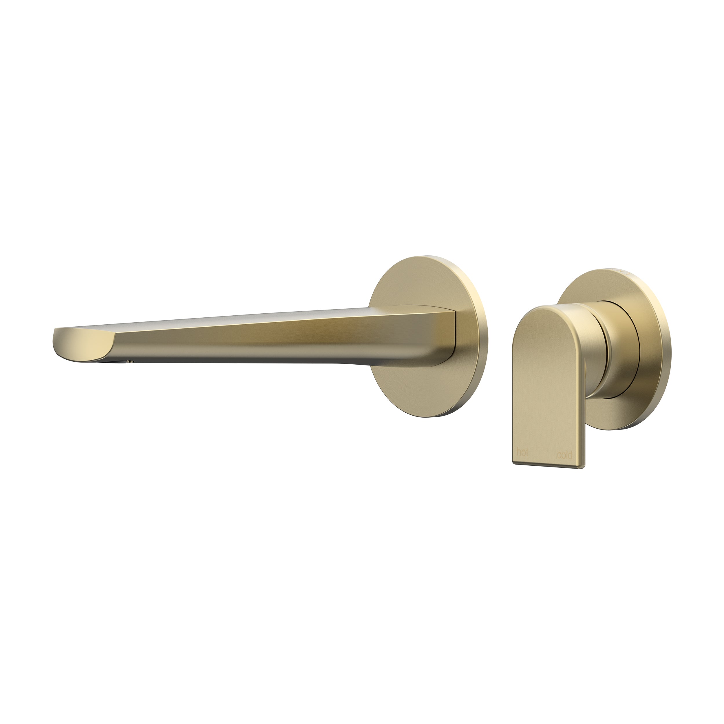 Lekki Wall Basin/Bath Mixer Set 200 Spout Lead Free - Brushed Gold [PVD]