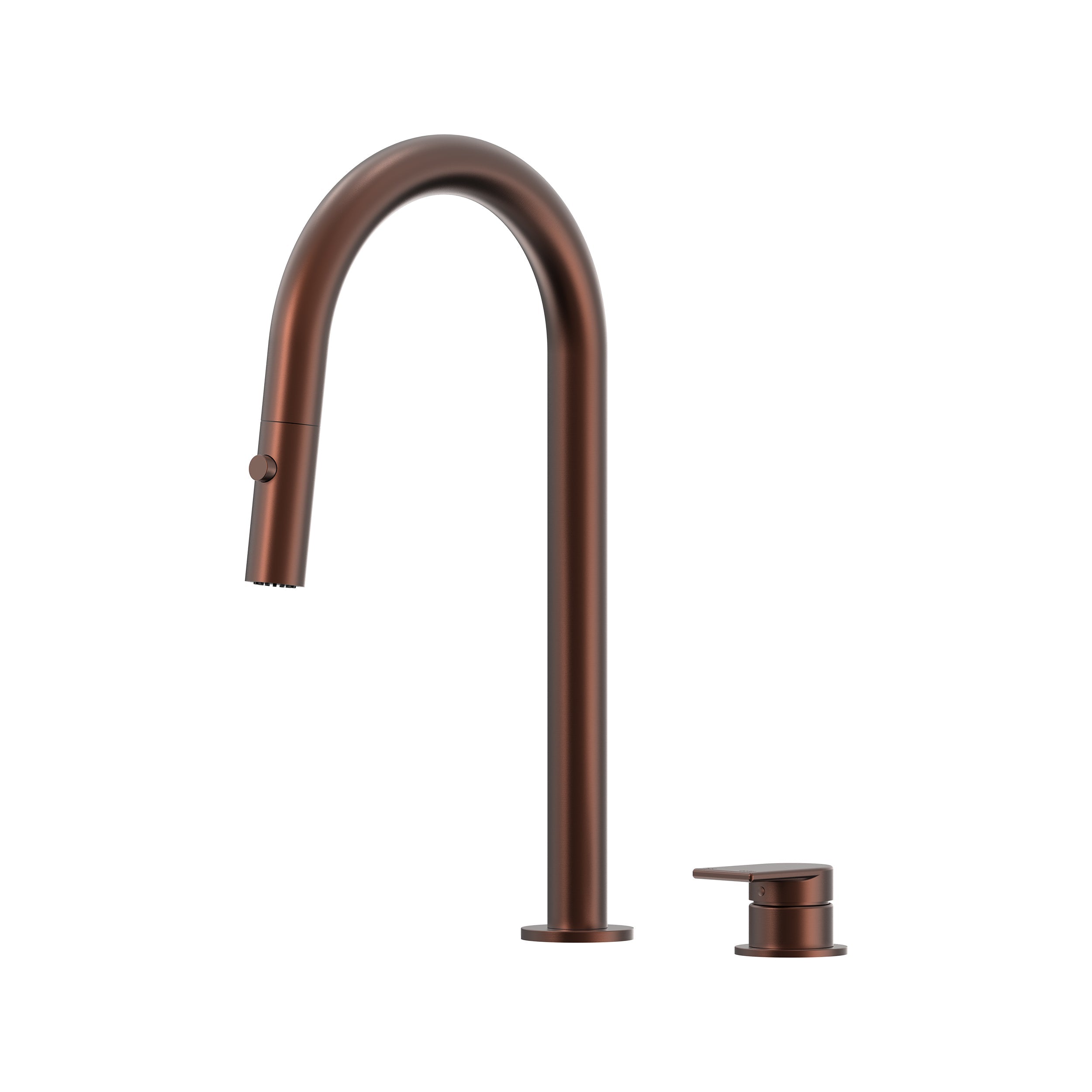 Lekki Hob Pull Out Spray Sink Mixer Set 200 Curved Spout Lead Free - Chocolate Bronze